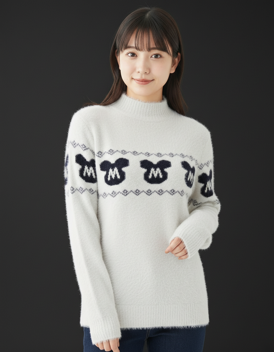 Trendy Women’s Warm Woolen Sweater | Printed Winter Wear Full Sleeve Pullover