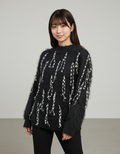 Black Chain Pattern Sweater